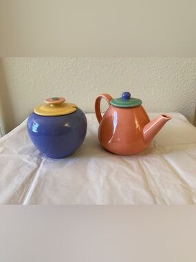 Vintage Lindt-Stymeist Colorways Cream and Sugar Bowl Set